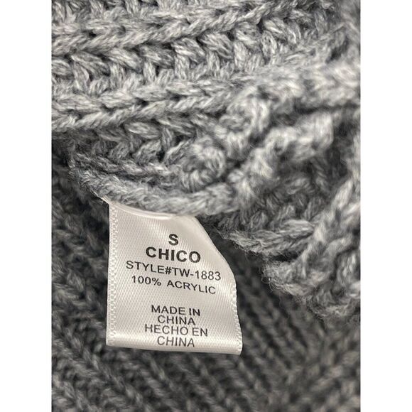 Zenana Outfitter Women Turtleneck Chunky Poncho Sweater Size S - Picture 9 of 10